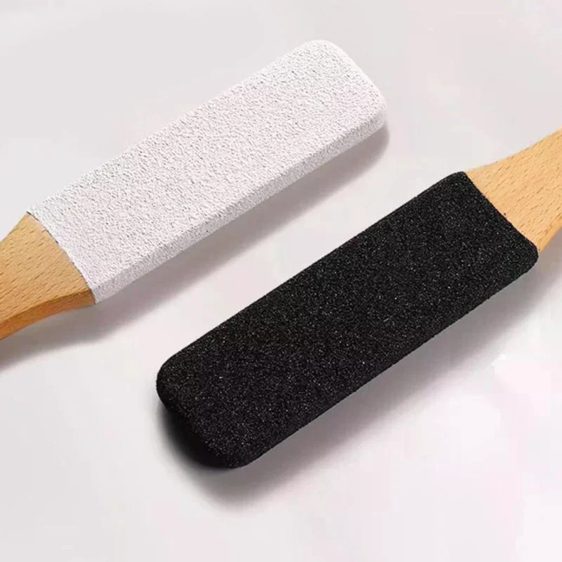 Pilnik do stóp z bambusową rączką 360 °   Naturalny kamień pumeksowy do złuszczania, profesjonalne narzędzie do pedicure, do usuwania odcisków, martwego naskórka, peeling do stóp.