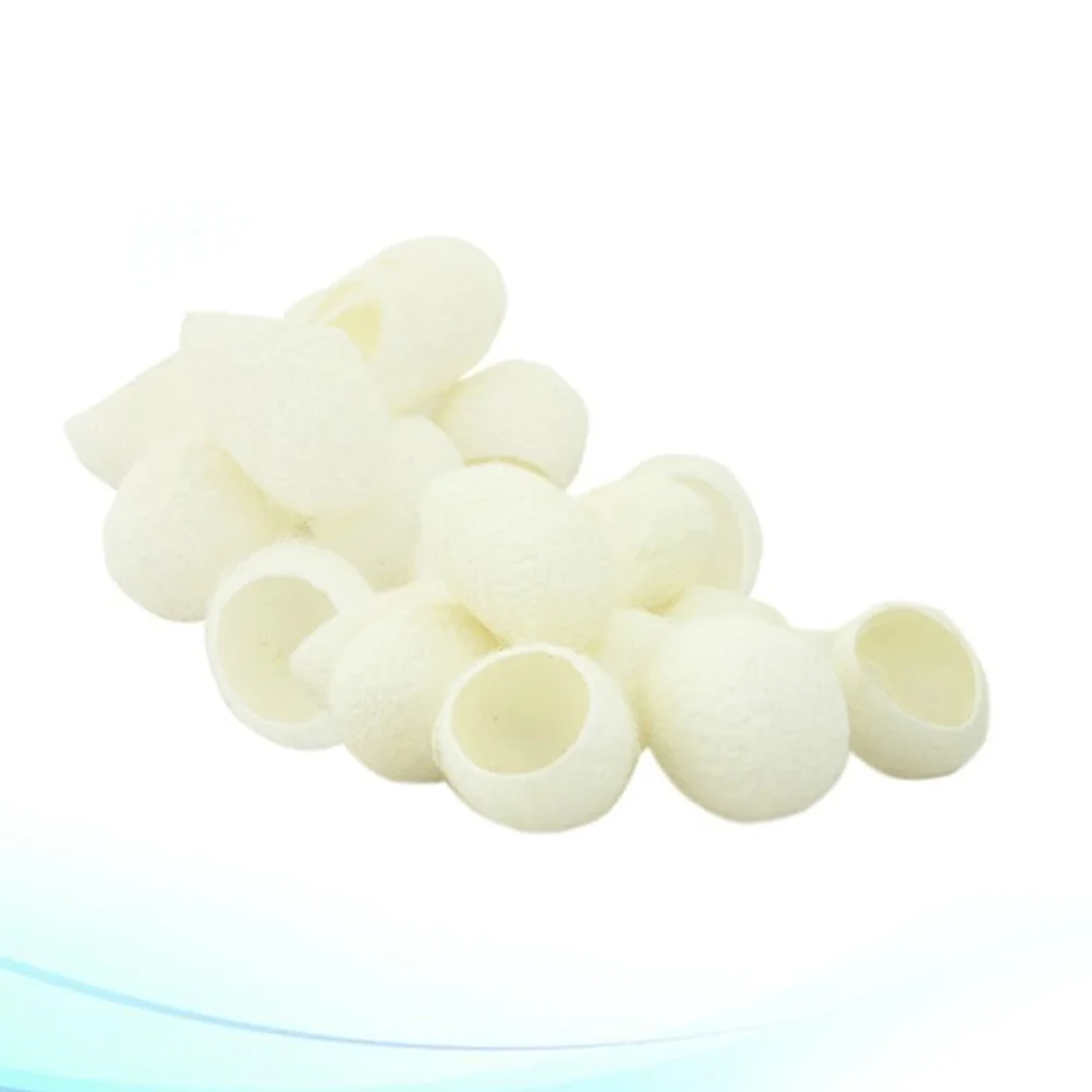   200 PCS Esfoliação Suave Beleza Silkworm Limpeza Remoção de Maquiagem Bola Natural