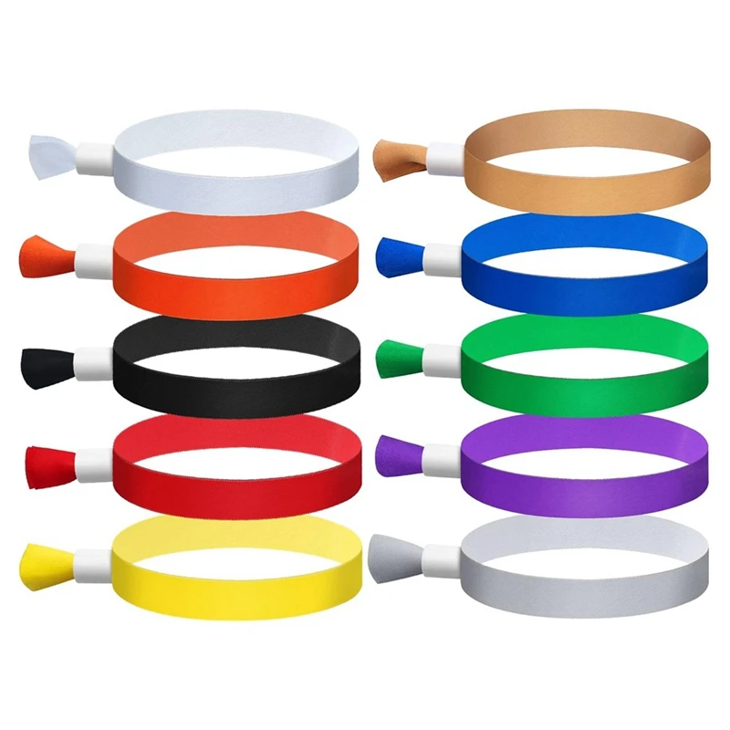 

100 Pcs Cloth Event Wristbands Event Wristbands Colorful Wrist Bands For Events, For Lightweight Concert Wrist Strap