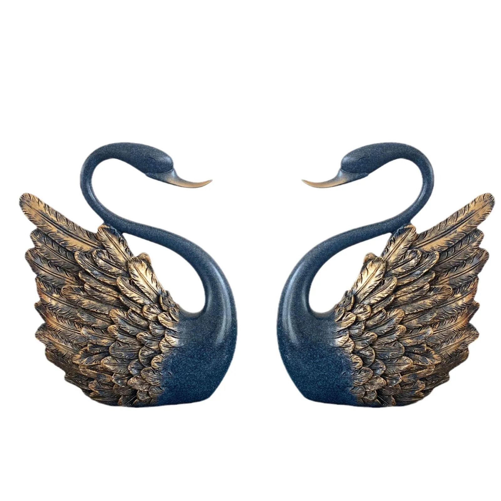 Resin Handicrafts Simulated Animal Sculptures Swan Bird Couple Swans Home Resin Decorative Items Decorative Figurines