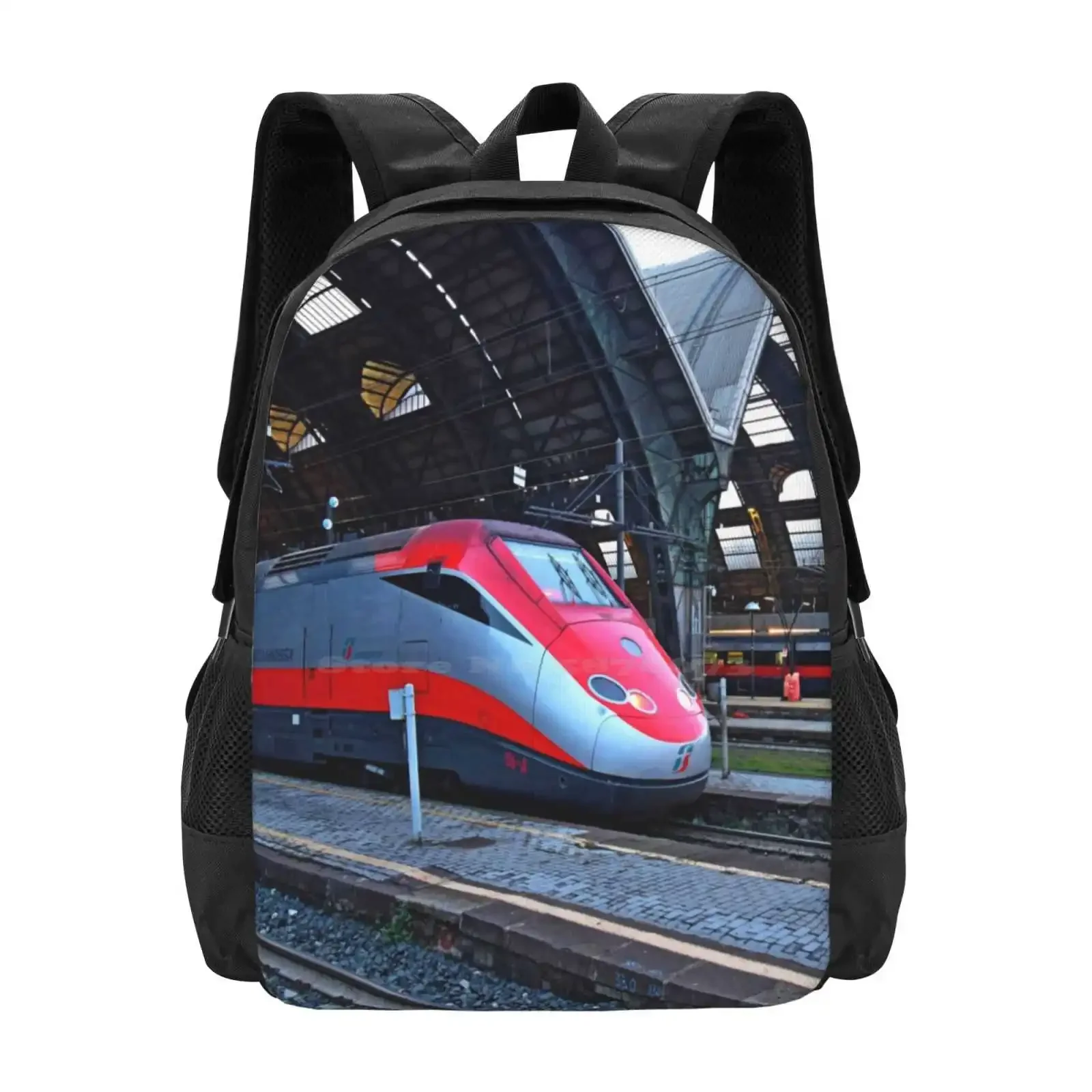 

Trenitalia High Speed Trains At Milan Station Hot Sale Schoolbag Backpack Fashion Bags Trenitalia High Speed Train Railway