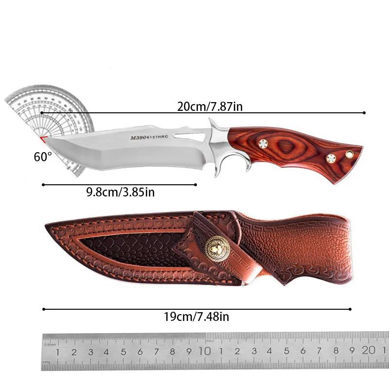 High hardness outdoor cutting knife, EDC convenient fixed blade, camping multi-purpose survival knife and hunting knife