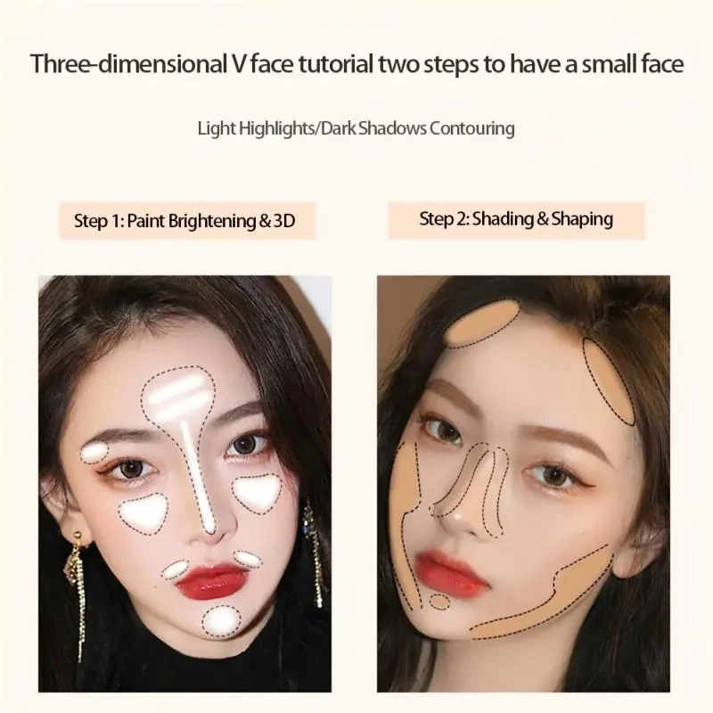 MACK ANDY Double-headed Face Highlight Shadow Repair Stick Pen Three-dimensional Brightening Face Nose Shadow Concealer Cosmetic