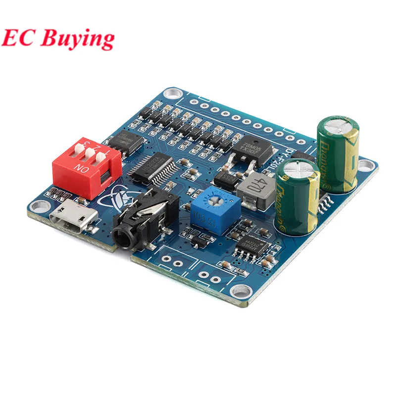 12V 24V 10W 20W Voice MP3 Player Module 9-way One-to-one Trigger Audio 32Mbit (4MByte) Storage MP3 WAV Decoding Format DY-F20L