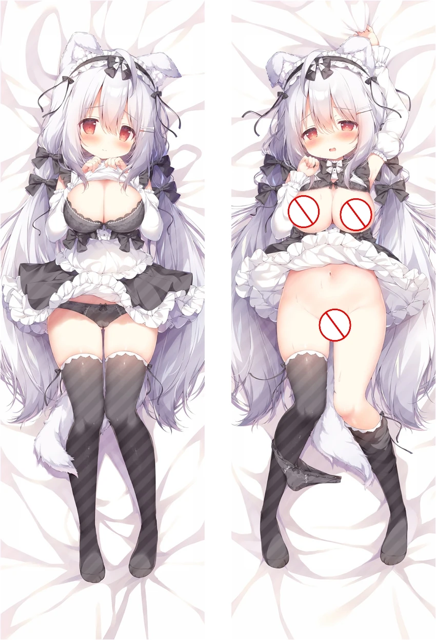 

Dakimakura Anime Pillow Case Beast Ears Girl Throw Long Pillow Cover Bedding Hugging Body Double-sided Pillowcase