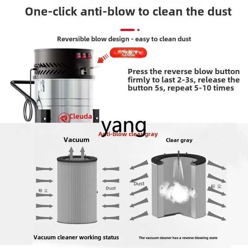 LMM industrial vacuum cleaner 5400W high power factory workshop dust suction