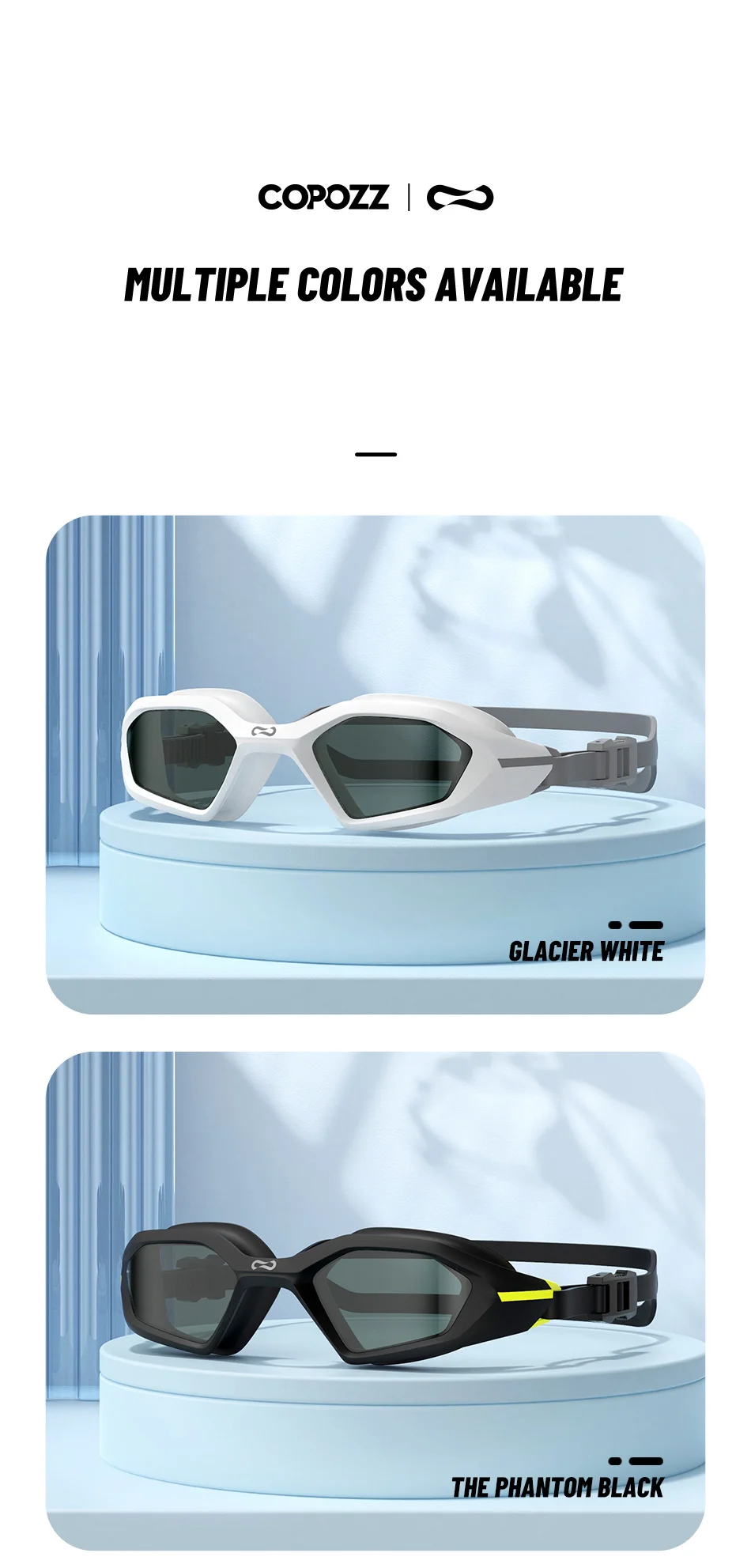 Professionelle Schwimmbrille VISTEX Importierte Antibeschlag-wasserdichte UV-Schutz-Silikagel-Tauchbrille Wettkampfbrille – Detail 9