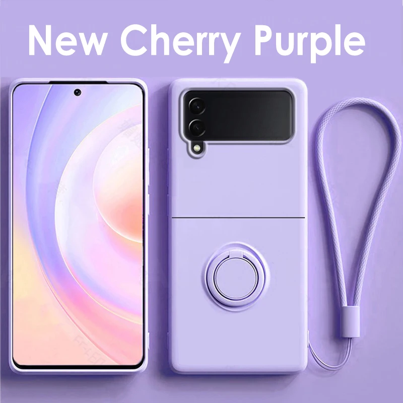 Luxuriöse Flüssigsilikon-Ringhalterung mit magnetischer Halterung für Samsung Galaxy Z Flip 3 4 5 6 7 8 Flip8 Flip7 5G Handyhülle – Detail 13