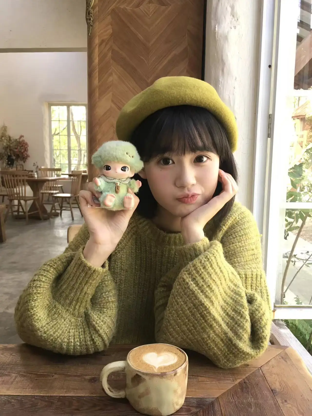 

Soft Cozy een round Ne Knitted Sweater Women's Loose Lantern Sve Autumn Winter Warm Faion Casual Knitwear Top