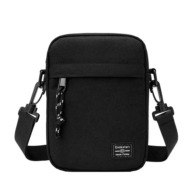 Mini bolsas crossbody simples, Saco lateral de ombro de nylon masculino, Saco de estilingue de telefone mensageiro masculino, Carteira de peito para marido