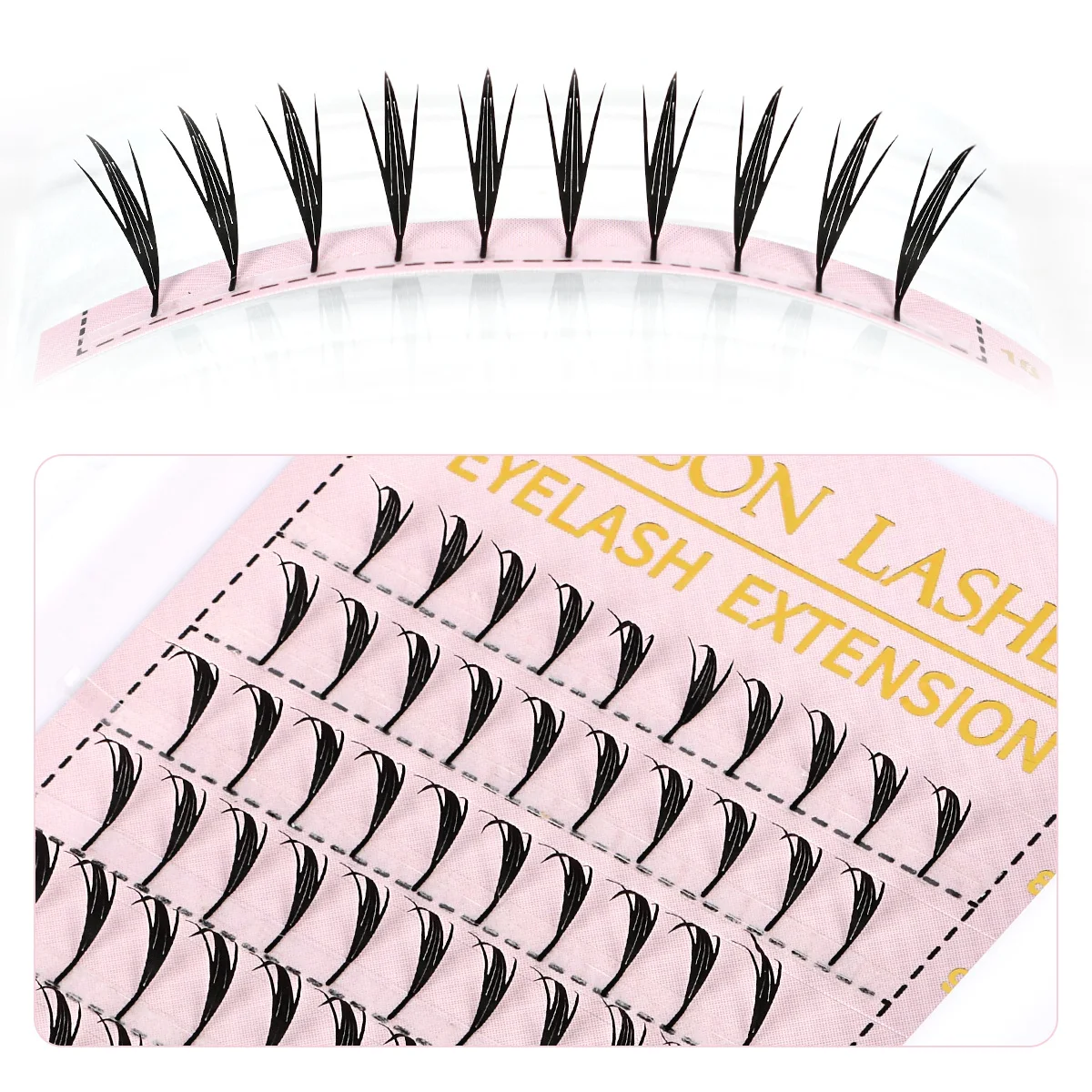 ARISON Comic Spire Lashes Automatic Flowering Individual Volume Eyelashes Extensions Customized Premade Fan False Lash For DIY