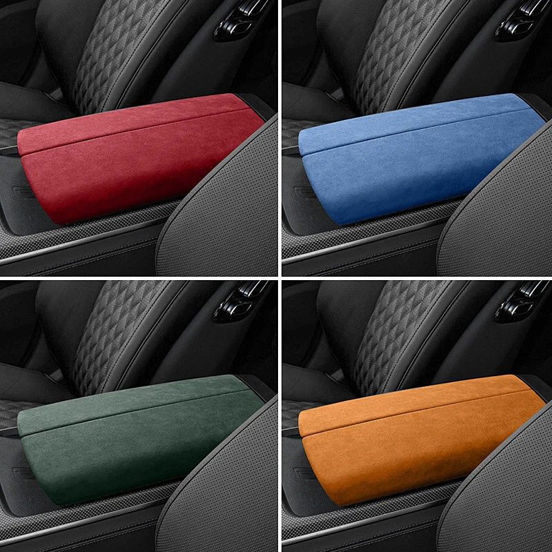 For BYD Han 2020 2021 2022 2023 2024 2025 Car Center Armrest Box Lid Panel Protective Cover Shell Suede Interior Overlay Layer