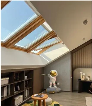Automatic RV Sunroof Aluminum Alloy Sliding Roof Window Double Tempered Glass Smart Ventilation Skylight