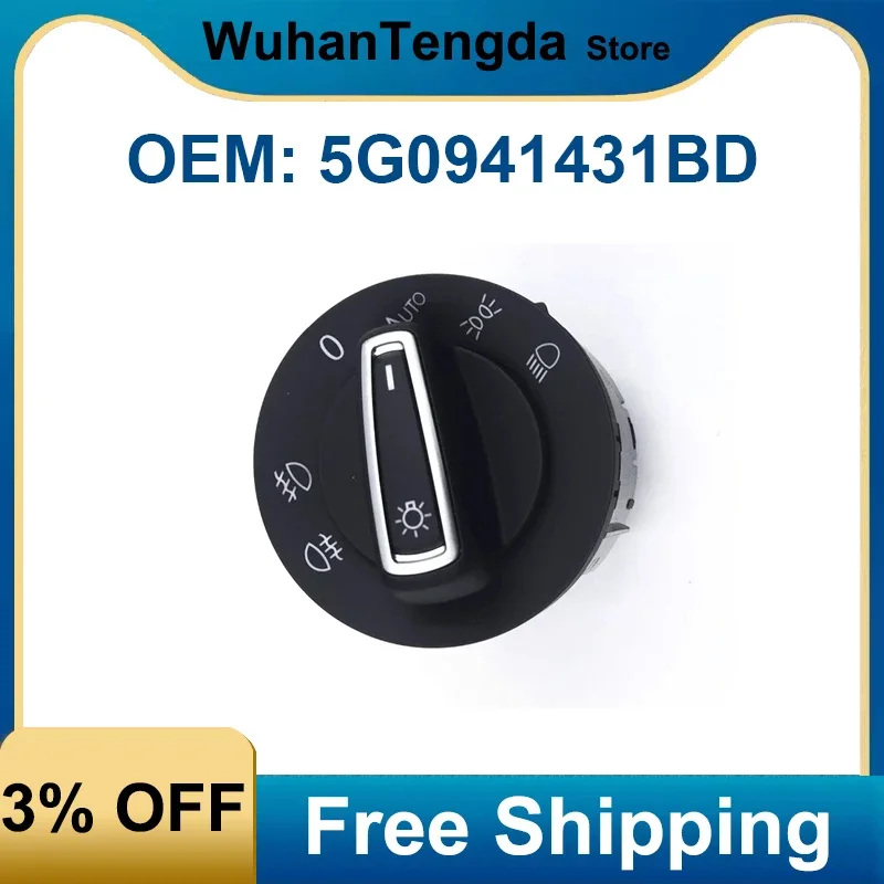 5G0941431BD 1Piece Headlight Fog Lamp Switch Control for VW Volkswagen Carfter Golf Mk7 Golf Sportsvan Polo Passat