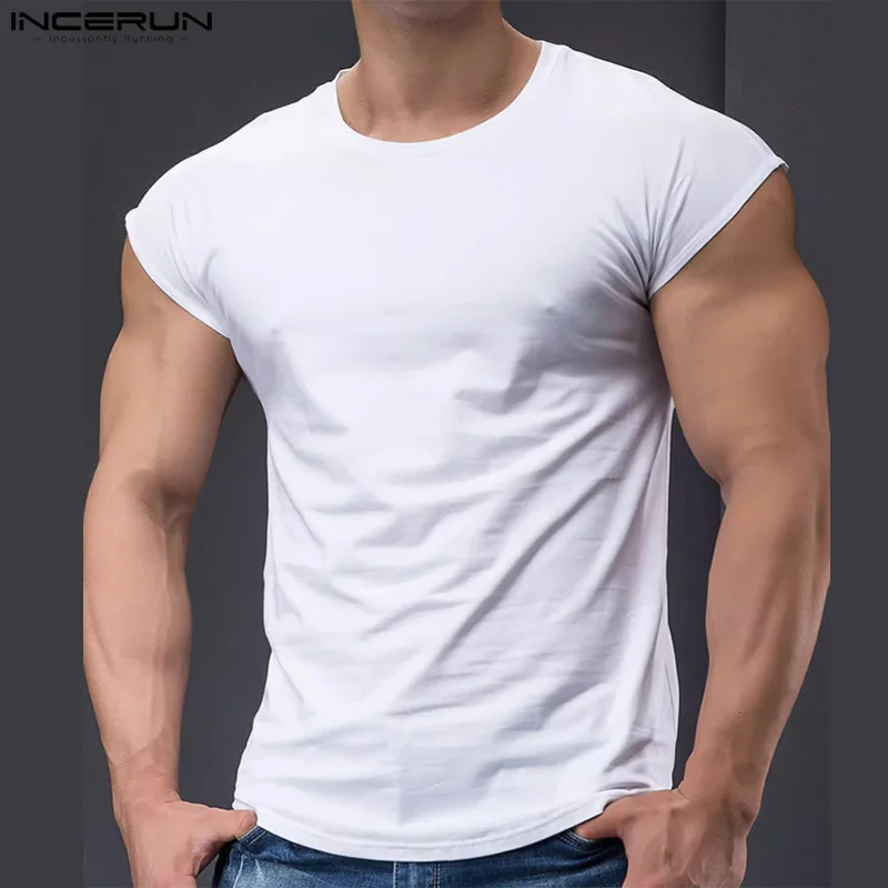 INCERUN Männer Tank Tops Sommer Einfarbig Streetwear Ärmellose Männliche Westen Oansatz Lose Mode Tops Casual Männer Kleidung S-5XL