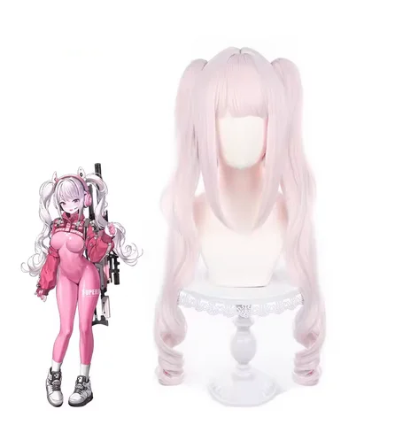 

wig Synthetic Hair NIKKE The Goddess Of Victory Alice Cosplay Wigs 70cm Light Pink Wigs Heat Resistant Wig