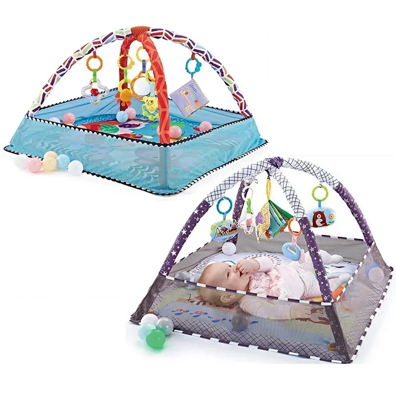 Baby Fitness Frame Boys and Girls Crawling Game Blanket Puzzle Multi-function Fence Crawling Mat Enlightenment Toys 0-18M Gifts