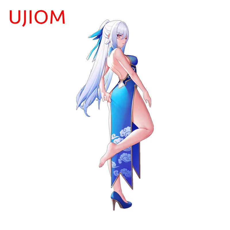 UJIOM Seductive Jingliu Honkai Star Rail Picture Wall Sticker Exquisite Standing Posture Sunscreen Adhesive Decal Car Decoration