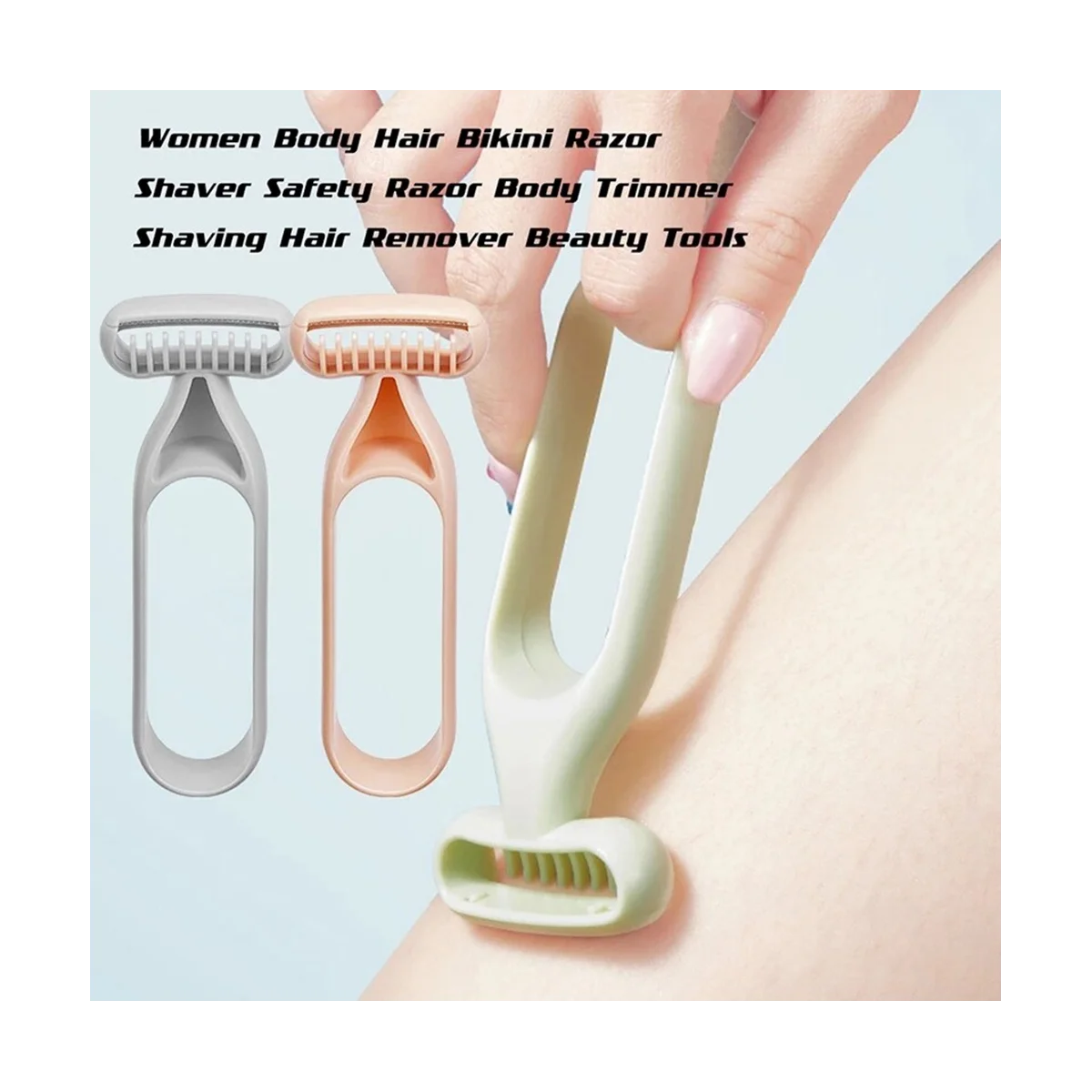 Physical Epilator Painless Safe Body Hair Hair Trimmer Reusable Easy Cleaning Shaving Hair Remover (A)