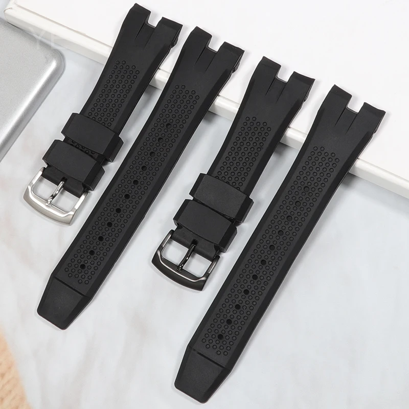 Anti-Allergy  Silicone Watchbands for Citizen Aw1475 Aw1476  Ca4154 Ca4155 Arc Interface Watch Band 24mm Watch Accessories