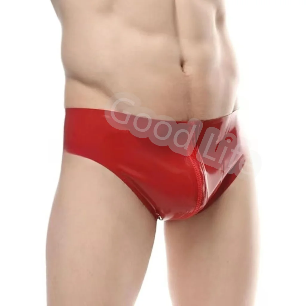 

Natural Sexy Latex Male Underwear Boxer Shorts Briefs Handmade Men Underwear With Front Zipper Fetish Rubber Underpants