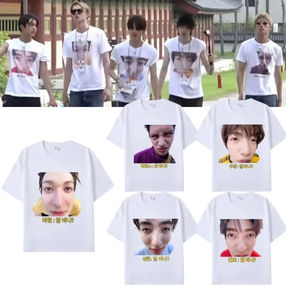 2026 new Short-sleeved portrait expression pack pattern T-shirt, suitable for both men and women - a casual T-shirt for celebrit