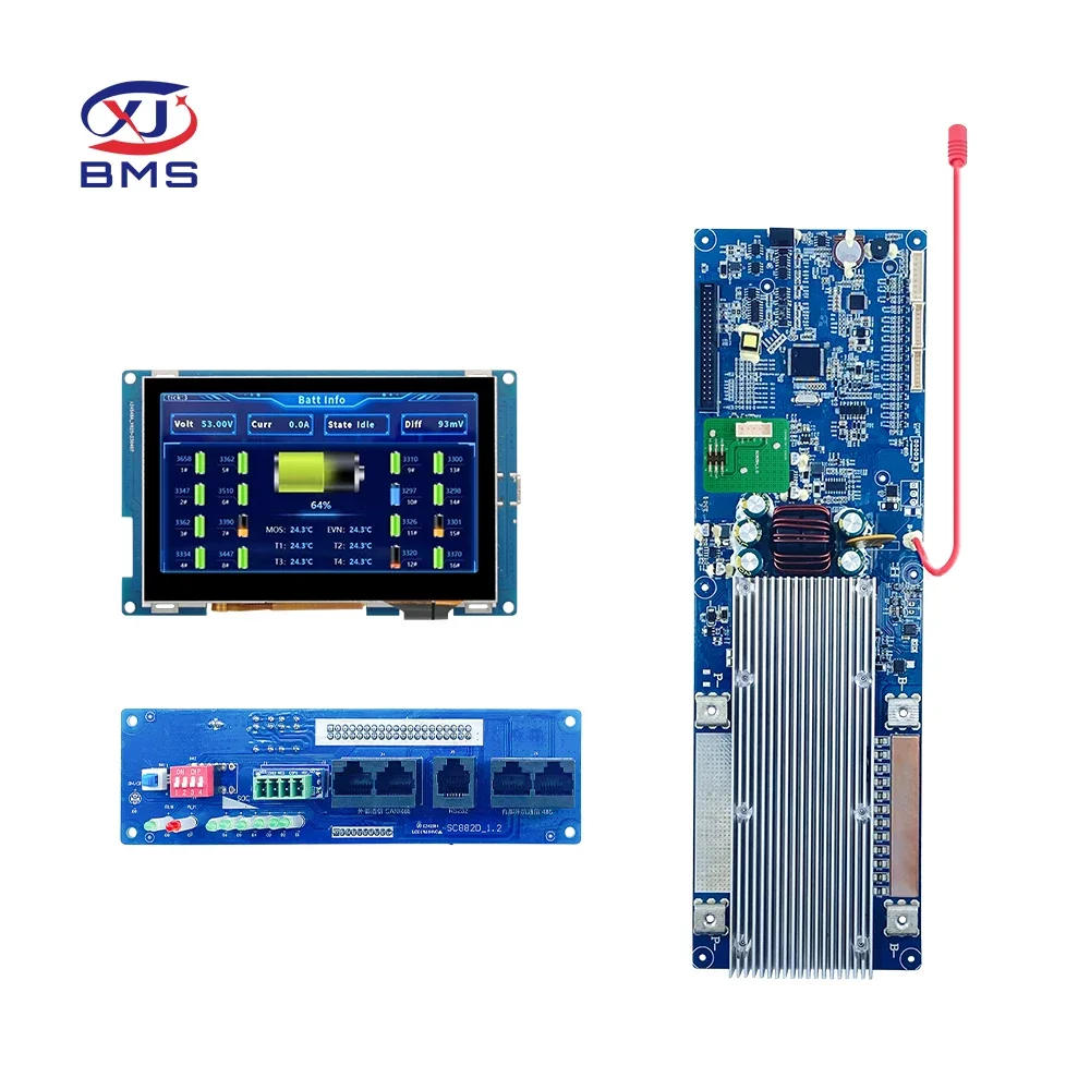 XJ Battery System 16s 150a 200a Pcba 48v Smart Lifepo4 For Lithium 4s 12v 150a 200a Lifepo4 For Sale 100a Bms