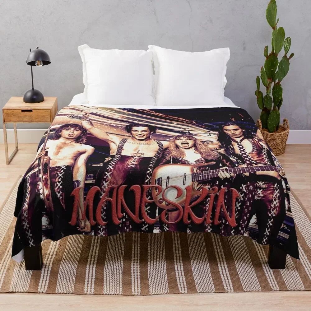 

Maneskin glamrock rock band Throw Blanket Designers Decorative Sofa manga Kid'S funny gift Blankets