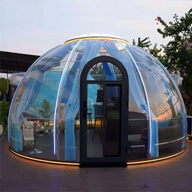 Portable Inflatable Bubble Tent Luxury Clear Starry Sky Room Outdoor Camping House Transparent Dome Hotel Room 3m 4m 5m