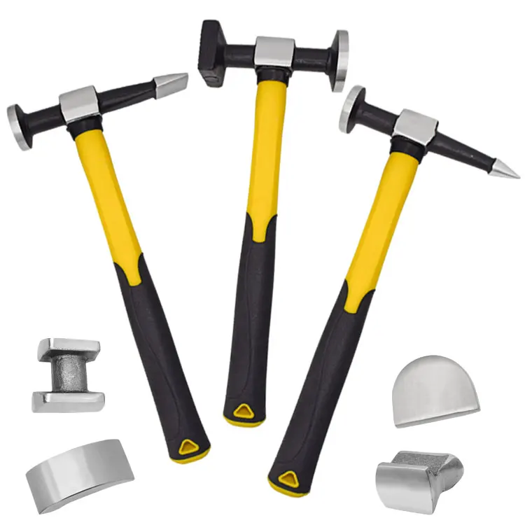 7 Pieces Of Car Body Dent Repair Hammer Dolly Set Hammer Dent Body Fender Tool Automotive Sheet Metal Repair Tools