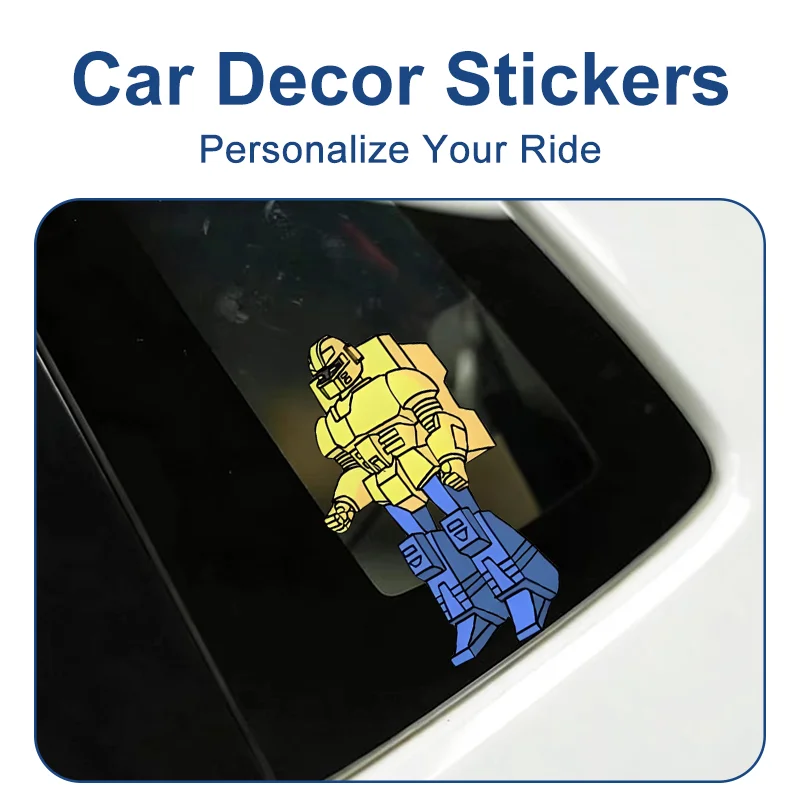 Autocollant de voiture Transformers tendance, dessin animé en PVC, pour pare-chocs de voiture, porte, verre, ordinateur portable, décoration DIY, couverture anti-rayures, autocollant cadeau