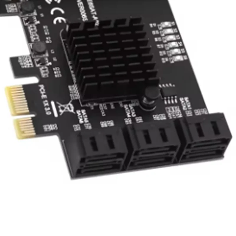 

Classic-PCIE SATA 1X To 6 Ports SATA 3.0 PCI E Controller Pci Express Multiplier Expansion Card 6Gbps Add On Card Riser