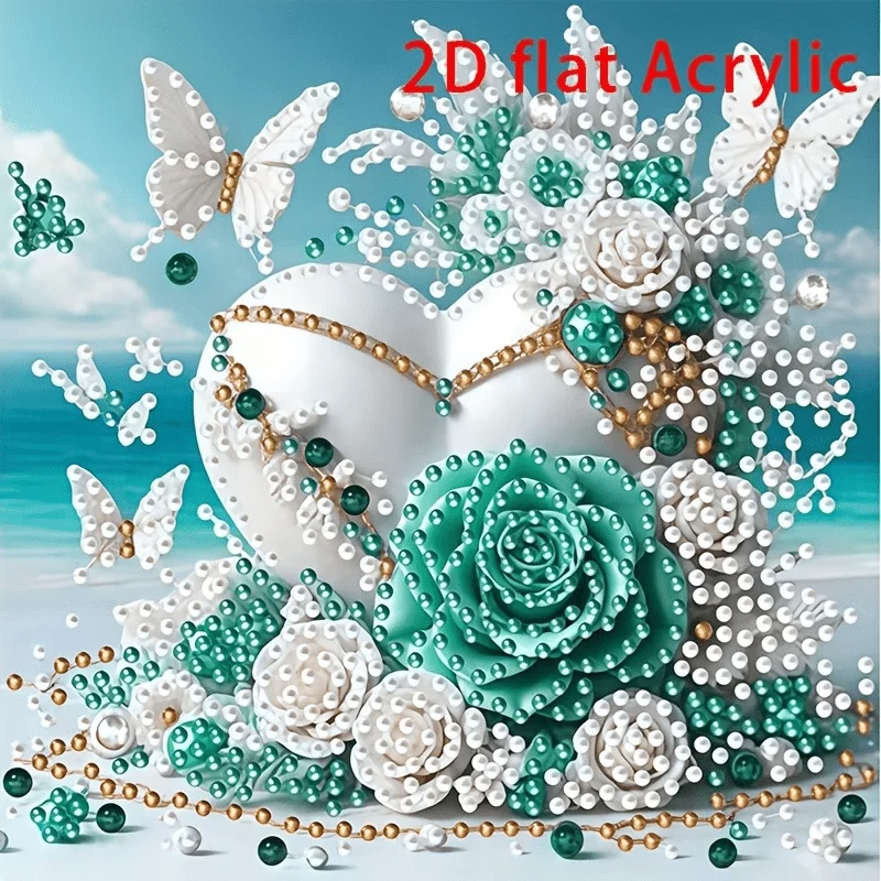Flower Pattern Diamond Painting Set DIY Crystal Bright Diamond Frameless