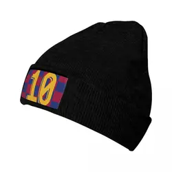 Soccer Numer 10 Knitted Hat Women's Men's Skullies Beanies Winter Hat Acrylic Messi Football Crochet Cap
