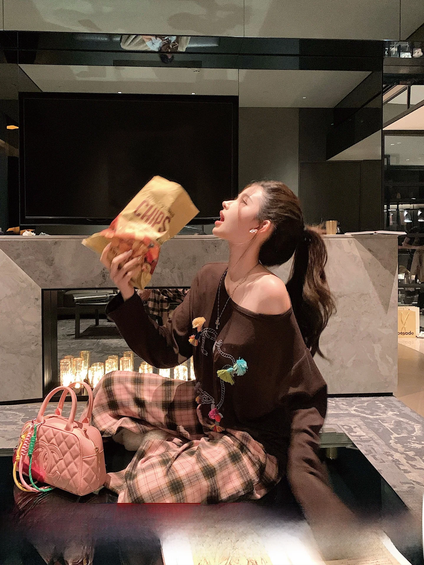 

Свободные повседневные женские брюки-палаццо в корейском стиле с высокой талией, из полиэстеровой смесовой ткани, для комфортного и непринужденного образа