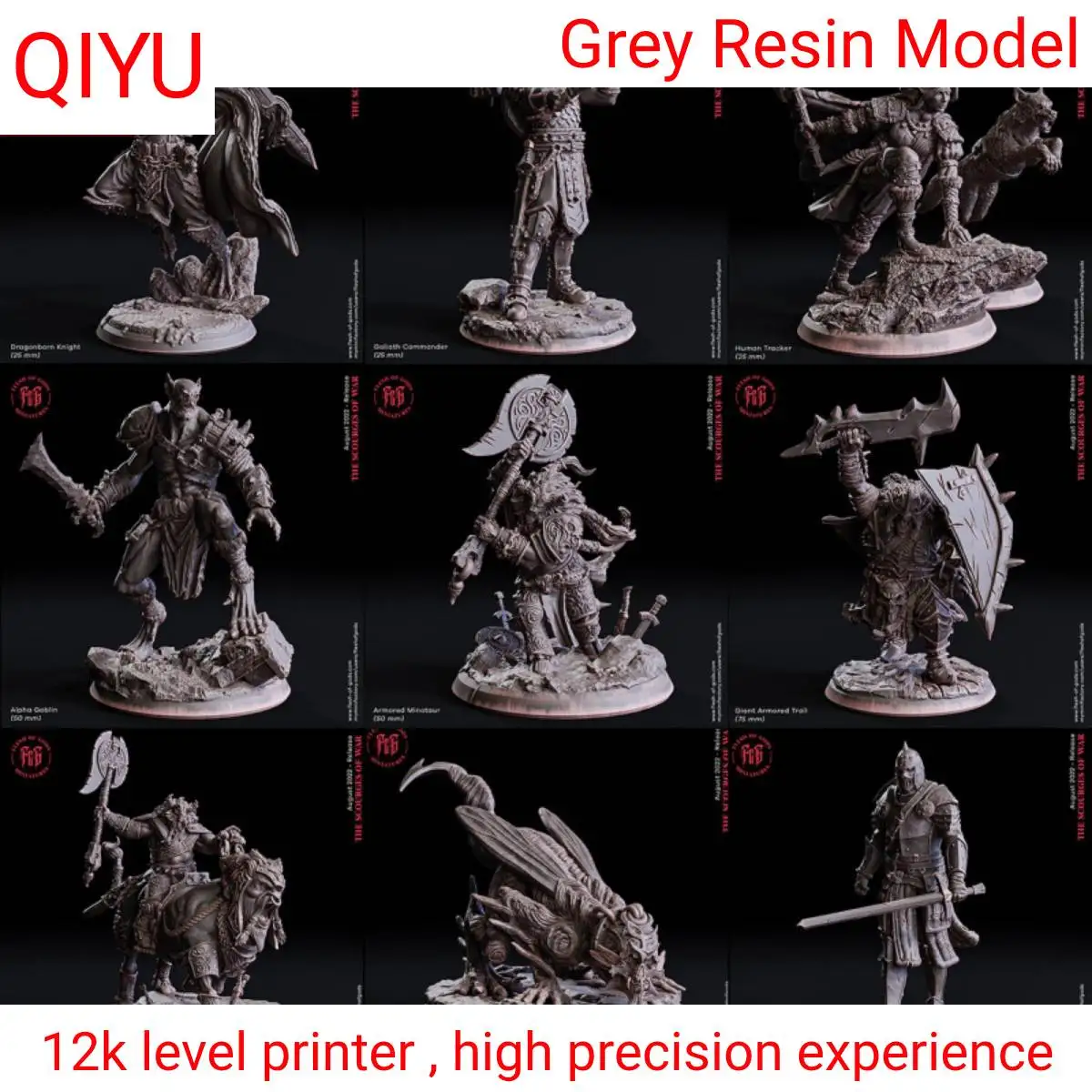 Miniature chess piece DND running team chess piece resin model