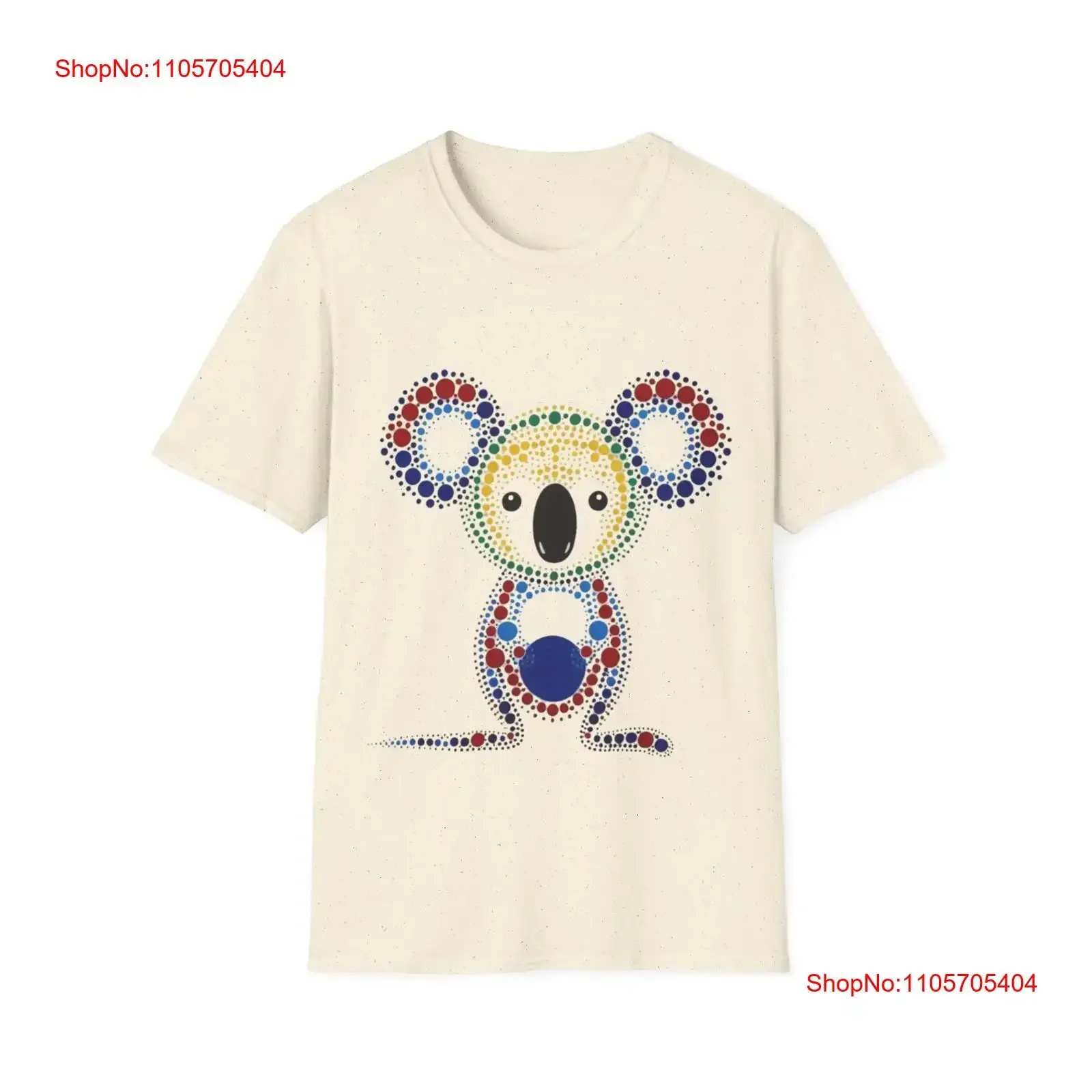 Koala Art T Shirt Dotted Animal long or short sleeves vintage Washed designer clothes graphic streetwear Top For Everyday Wear