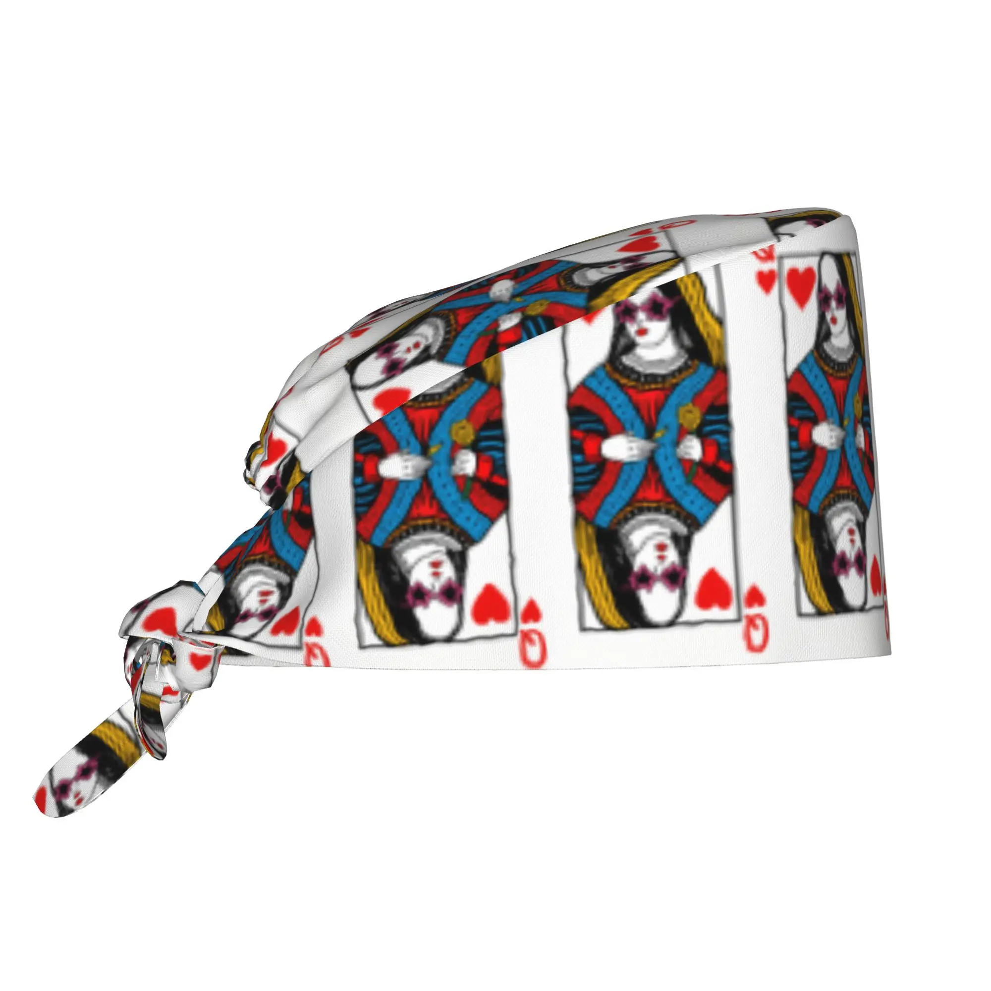 bone-de-scrubs-personalizado-com-cartas-de-poker-para-equipe-medica-homens-e-mulheres-para-chef