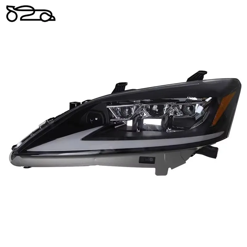 Three-eye matrix LED headlights for Lexus ES, integrated sequential turn signals and OEM DRL, high-brightness B2B kit