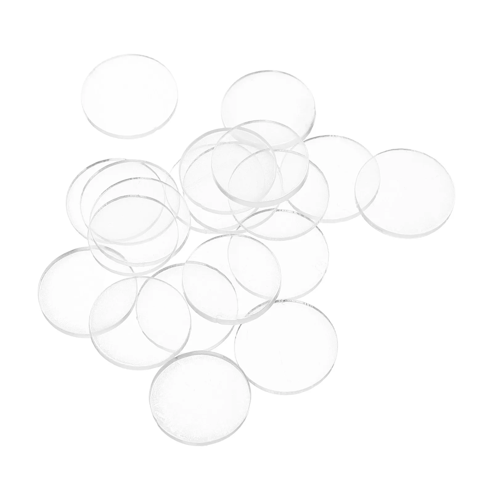 20PCS clear Pool Cue Ferrule Tip Pads 0.53 Inch Plastic Separating Disc Replacement Spare Parts for Billiards Snooker Cue Repair