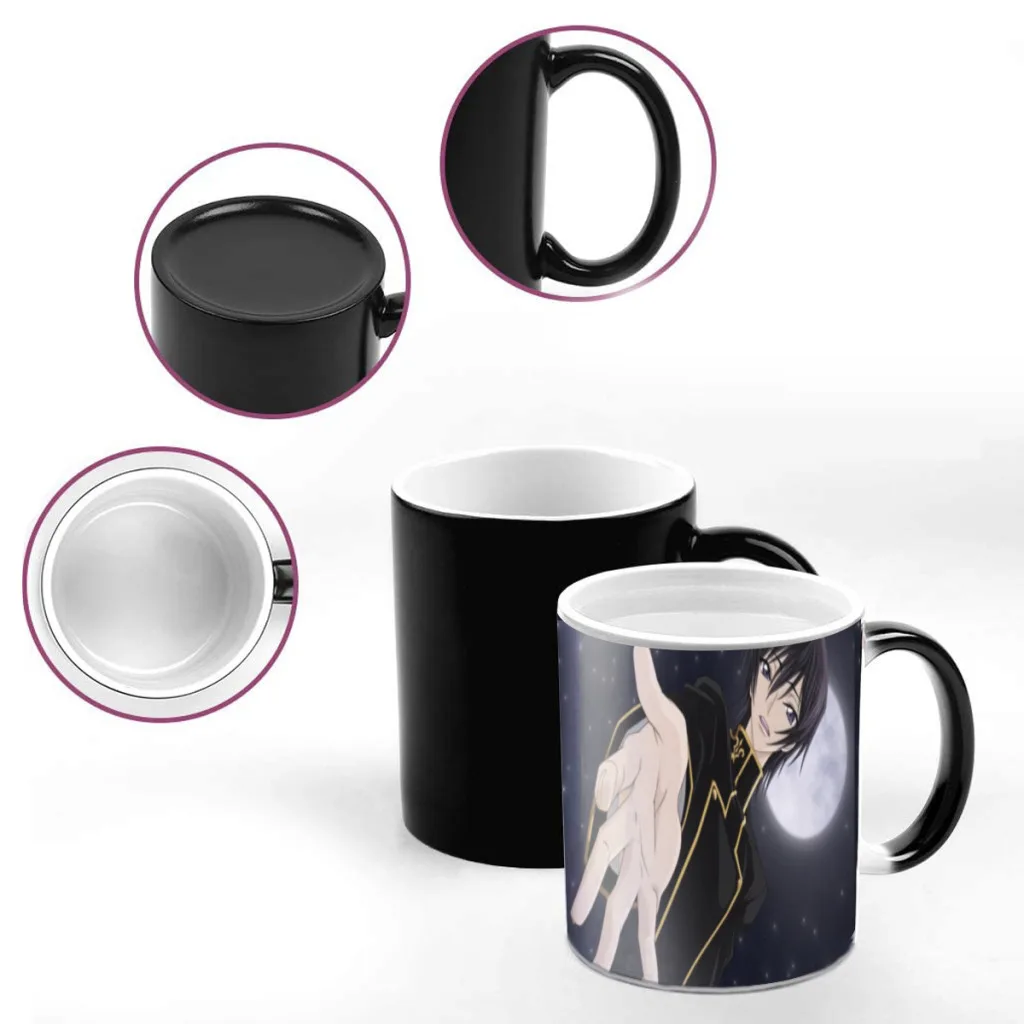 Anime Code Geass Lelouch Color Changing Mug Magic Heat Sensitive Tea Cup Coffee Mug Gift Mug for Your Kids or Your Friends