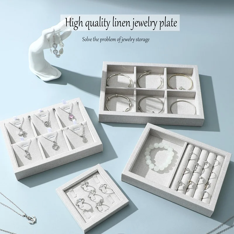 1 Pcs Jewelry Display Tray Organizer Box, Multi-compartment for Ring Earrings Necklace Bracelet, Stackable Drawer Insert Jewelry