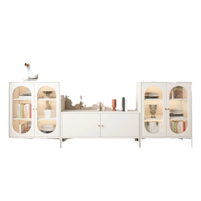 Wrought iron TV cabinet, bedroom, living room, household small apartment, steel iron coffee table , all-metal integrated