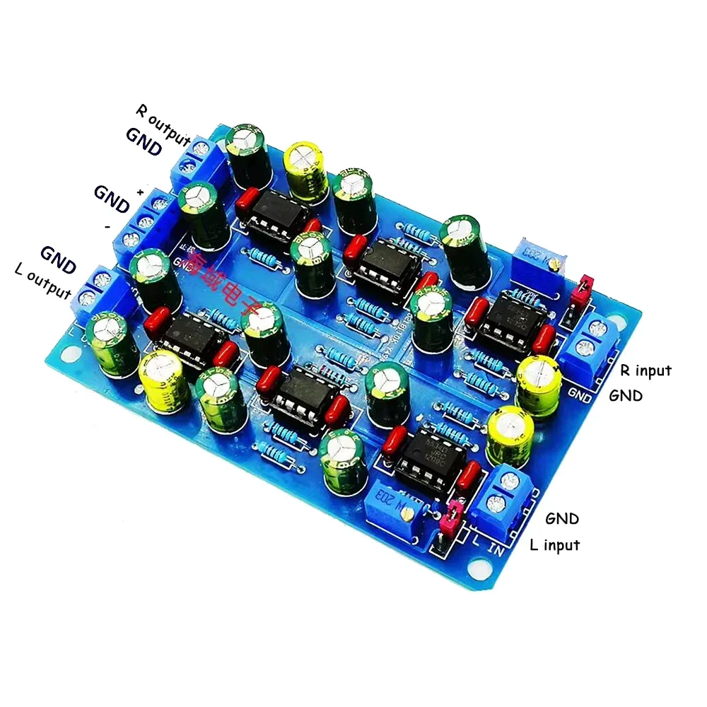 HIFI Class A Power Amplifier OPA2604+NE5534 OP AMP Preamp Tone Board Refer To MBL6010 DC12V-15V