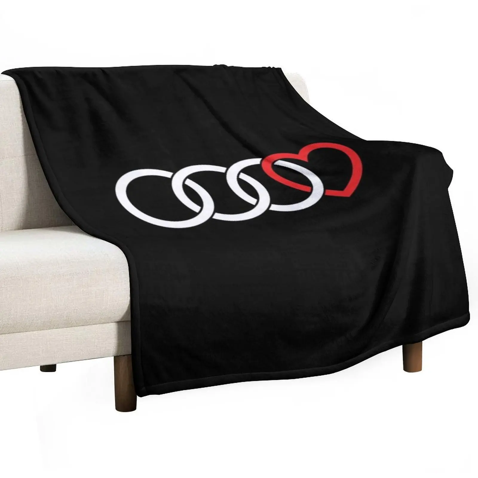 Audi Love (Dark) Throw Blanket Winter beds Bed covers christmas gifts for sofa Blankets