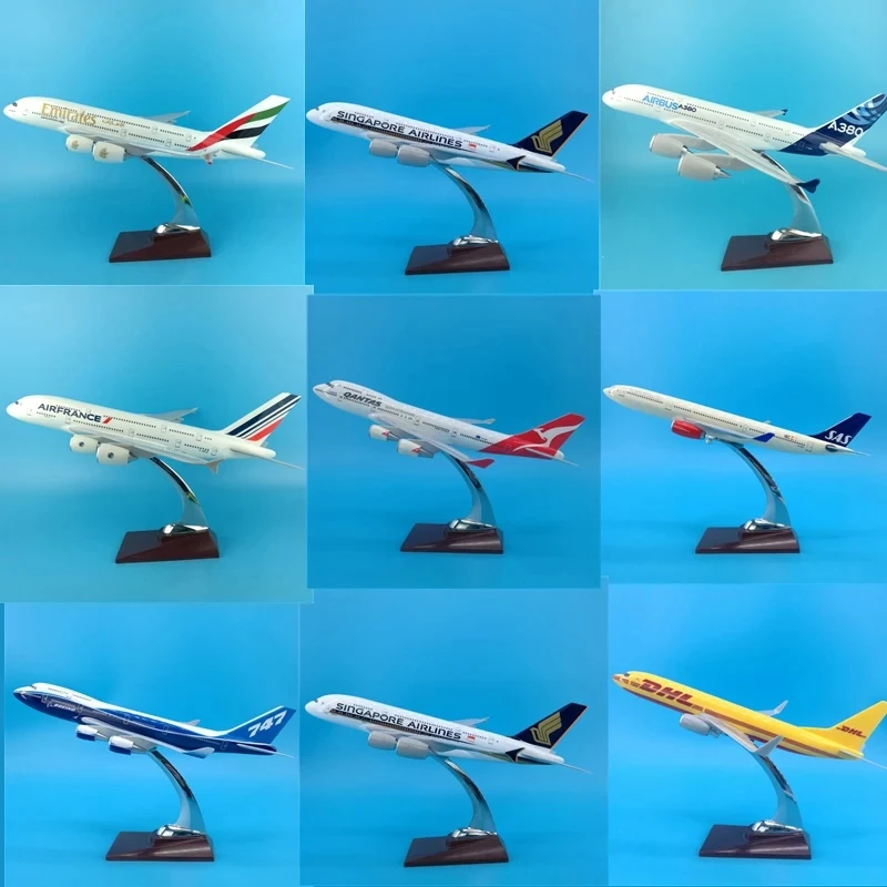 

36CM Airbus A380 Air France Airplane Model Die-casting Plastic Resin Aircraft Decoration Can Be Used As Gifts Or Collections