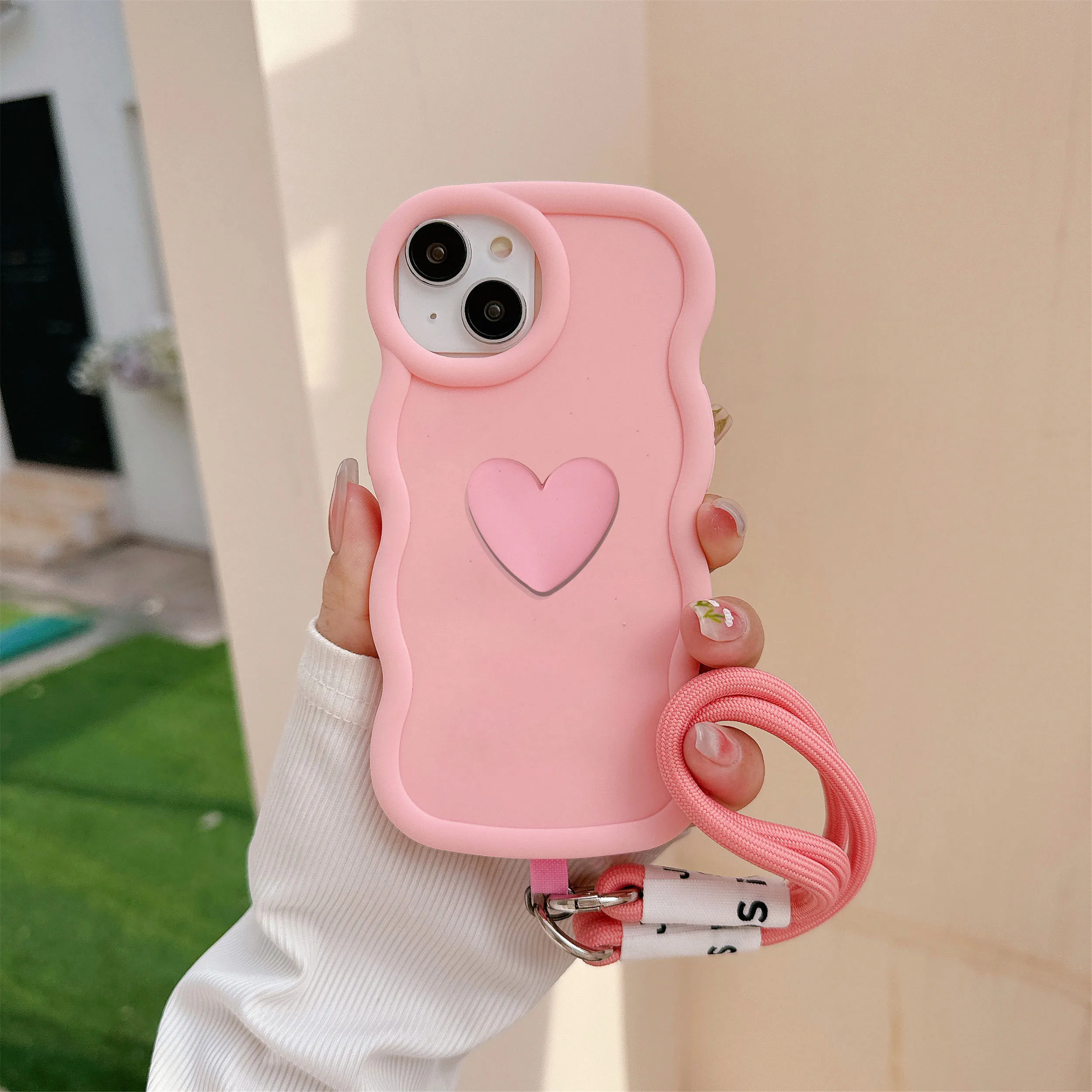 Funda de silicona suave con cordón y corazón de amor para Tecno Spark 20 Pro + 10 Pro 10 10C 9 8 GO 8T 7 7T 6 GO ITEL A58 Pro A49