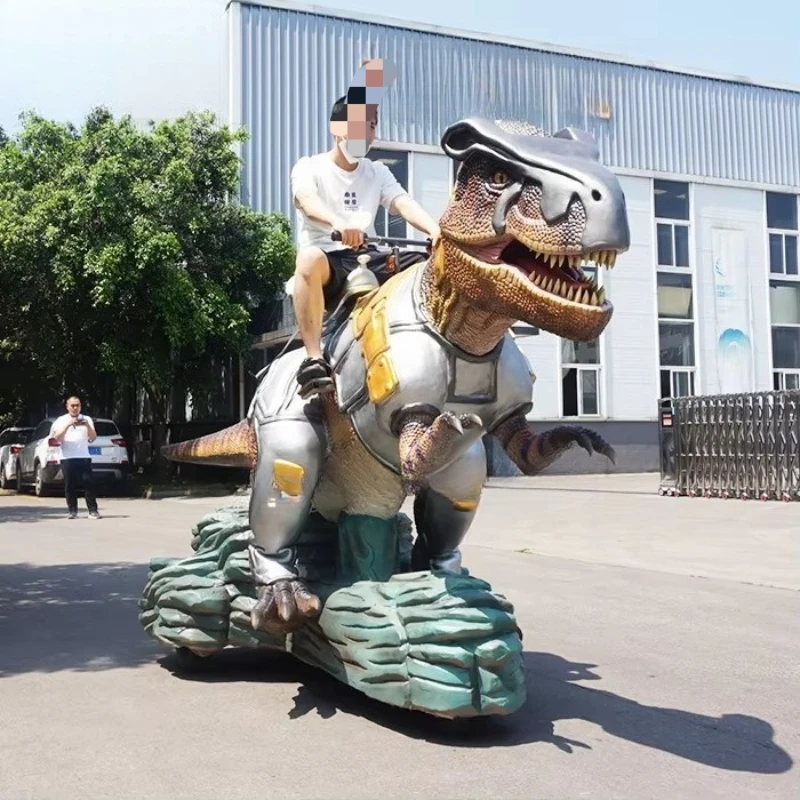 Ride a dinosaur machine model simulation dinosaur children robot dinosaur ride