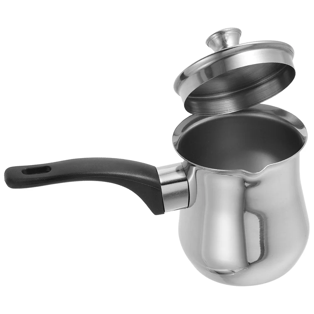 

Stainless Pot Cezve Frothing Pitcher Easy Clean Milk Butter Warmer Greek Espresso Kitchen Pan
