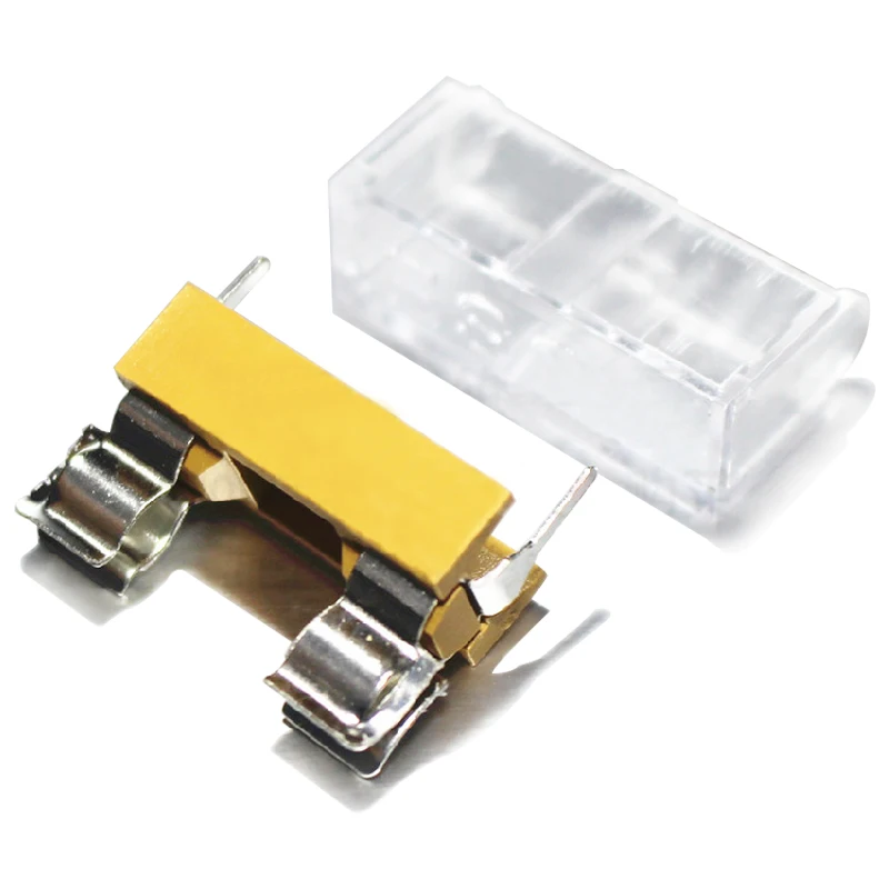 10pcs 5*20mm glass fuse holder transparent holder with transparent cover fuse blocks 5X20mm insurance header